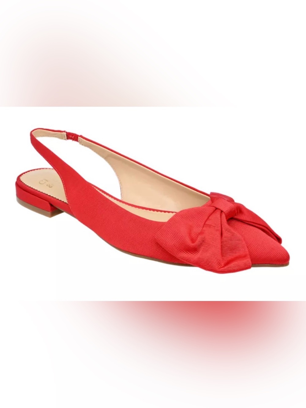 crown & ivy Red Slingback Flat
